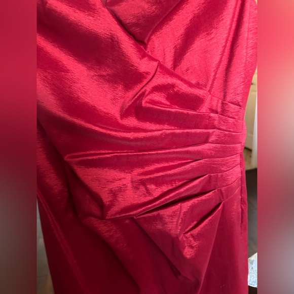 NWOT Adrianna Papell Stretch Tafetta Side Drape Cocktail Dress - Picture 3 of 7